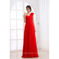 ED005 Chiffon Maternity Dress Formal style Appliqued One Shoulder High Waist Slim evening dress for fat women